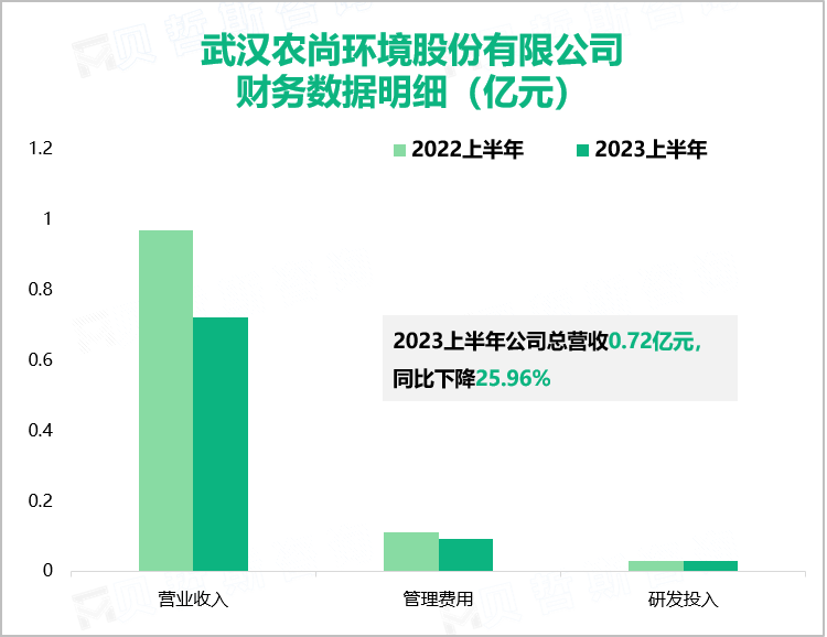 武汉农尚环境股份有限公司 财务数据明细（亿元）