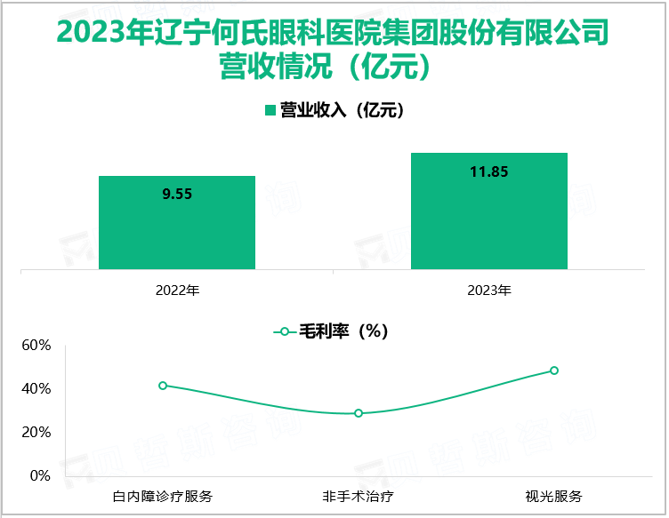 2023年辽宁何氏眼科医院集团股份有限公司营收情况(亿元)