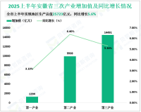 2025上半年安徽省实现地区生产总值25723亿元，同比增长5.6%