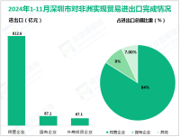 2024年1-11月深圳市对非洲进出口967.1亿元，同比增长16.4%