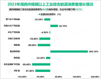 2023年湘西州规模工业综合能源消费量为46.8万吨标准煤，比去年同期下降14.7%