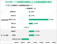 2024年1-11月渭南市规模以上工业增加值同比增长6.8%