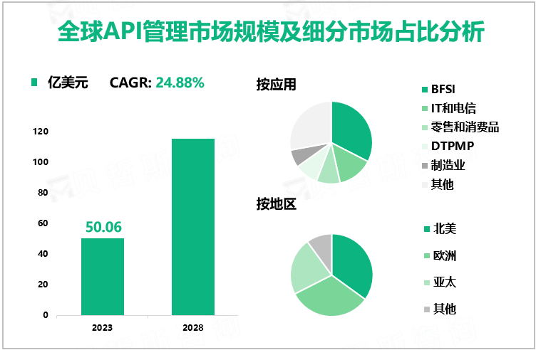 全球API管理市场规模及细分市场占比分析