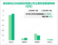 新动力聚焦于节能燃烧领域，其营收在2024年上半年为1.02亿元