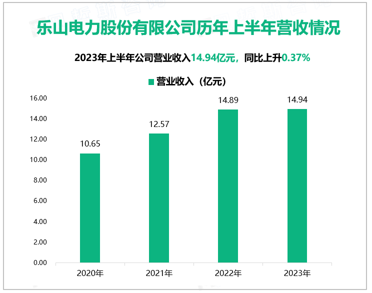 乐山电力股份有限公司历年上半年营收情况