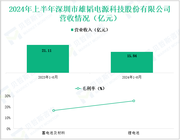 2024年上半年深圳市雄韬电源科技股份有限公司营收情况(亿元)