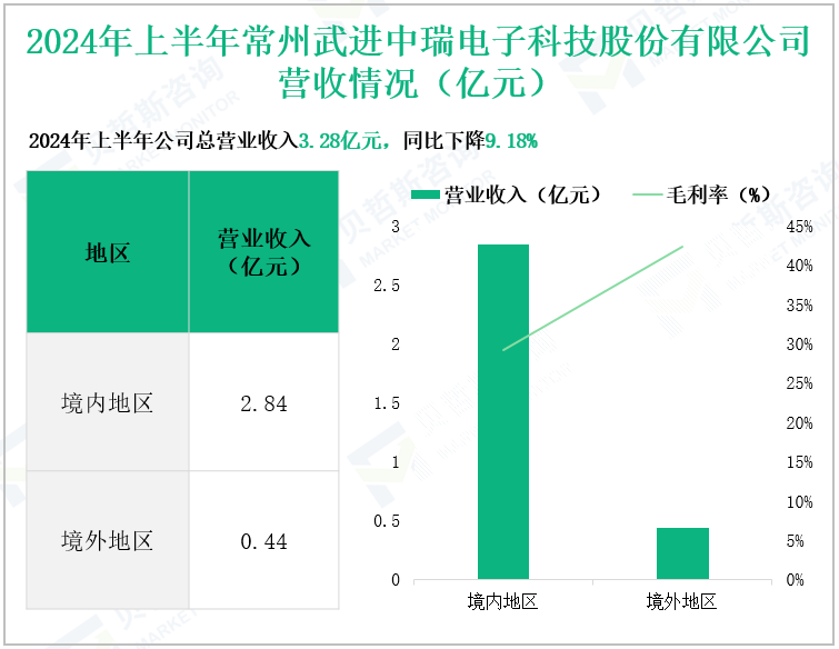 2024年上半年常州武进中瑞电子科技股份有限公司营收情况(亿元)
