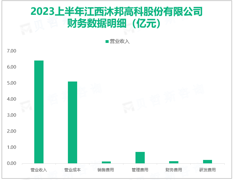 2023上半年江西沐邦高科股份有限公司财务数据明细（亿元）