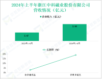 中科磁业深耕永磁材料领域，其营收在2024年上半年为2.50亿元