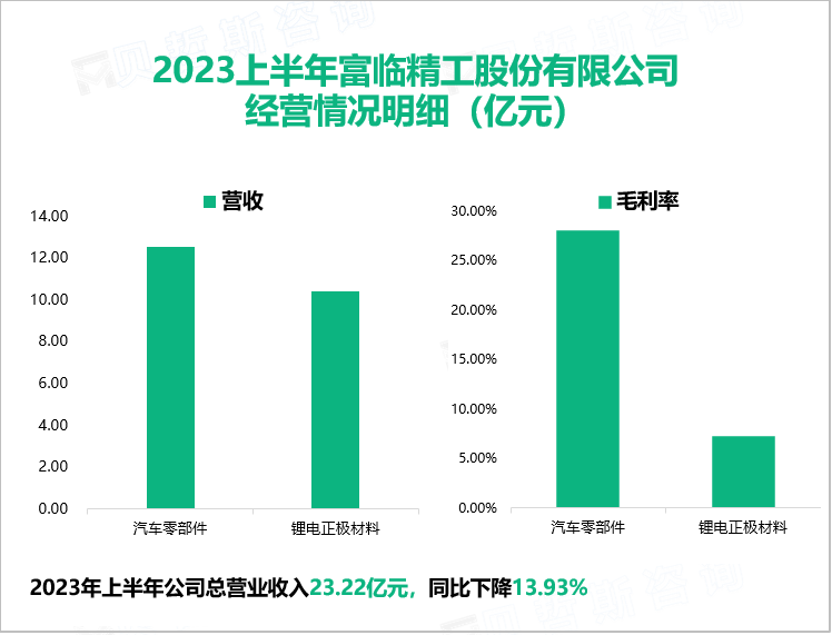 2023上半年富临精工股份有限公司 经营情况明细（亿元）