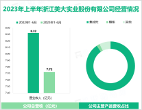 浙江美大是集成灶行业内首家上市公司，2023年半年度总营收达7.72亿元