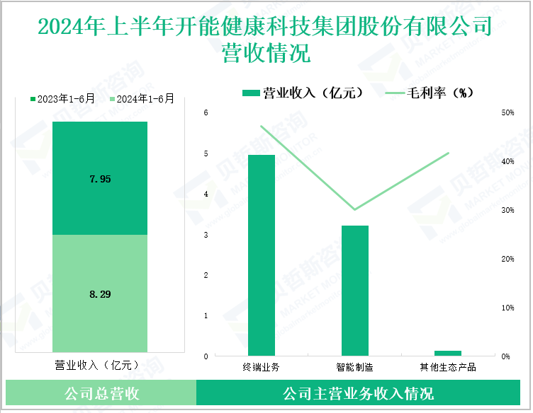 2024年上半年开能健康科技集团股份有限公司营收情况