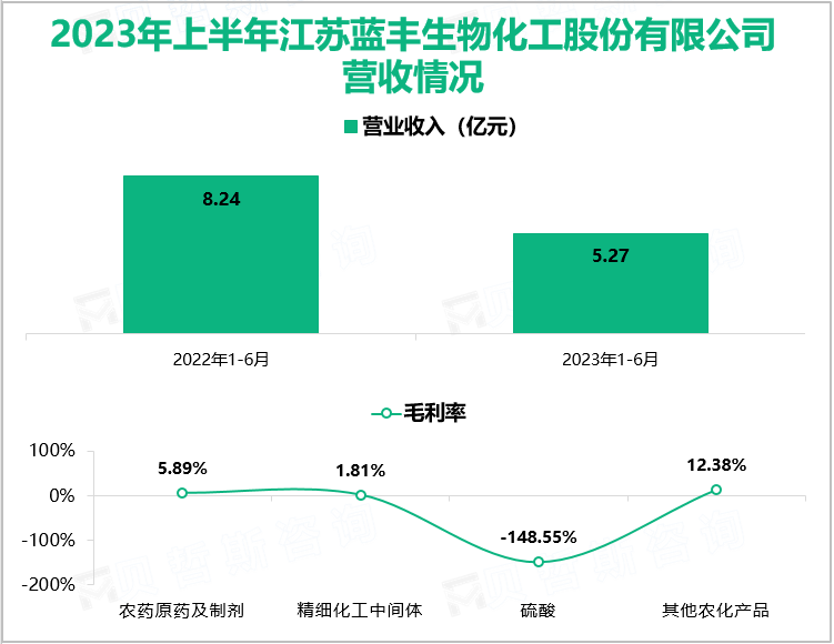 2023年上半年江苏蓝丰生物化工股份有限公司营收情况