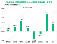 2024年1-11月巴音郭楞蒙古自治州航空旅客吞吐量262.43万人次，同比增长11.8%