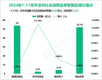 2024年11月平凉市限额以上社会消费品零售额同比增长11.1%