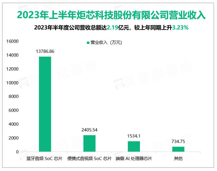 2023年上半年炬芯科技股份有限公司营业收入