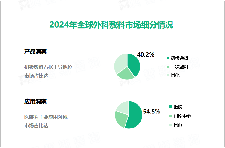 2024年全球外科敷料市场细分情况