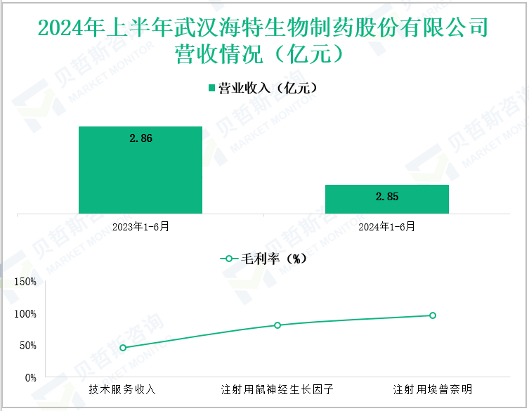 2024年上半年武汉海特生物制药股份有限公司营收情况(亿元)