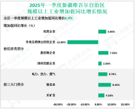 2025年一季度新疆维吾尔自治区规模以上工业增加值同比增长6.9%