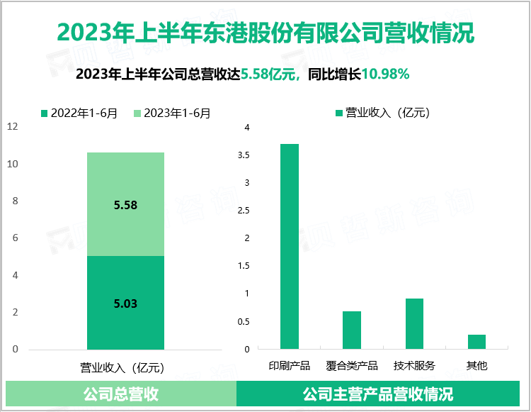 2023年上半年东港股份有限公司营收情况