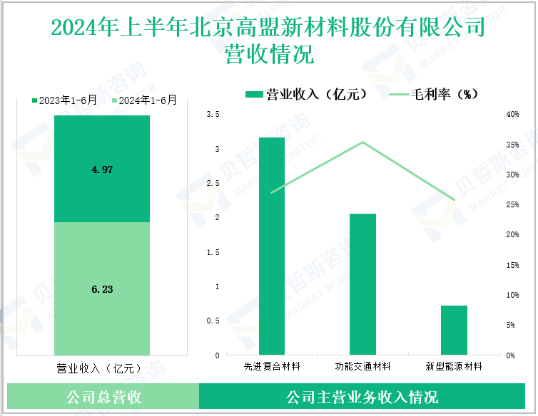 2024年上半年北京高盟新材料股份有限公司营收情况