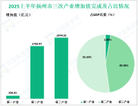 2025上半年扬州市实现生产总值3782.20亿元，比上年同期增长5.7%