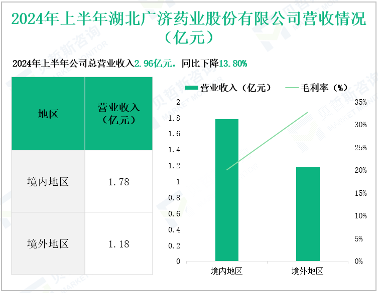 2024年上半年湖北广济药业股份有限公司营收情况(亿元)