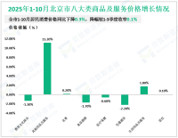 2025年1-10月北京市场总消费额同比增长1.3%，比1-3季度提高0.8%