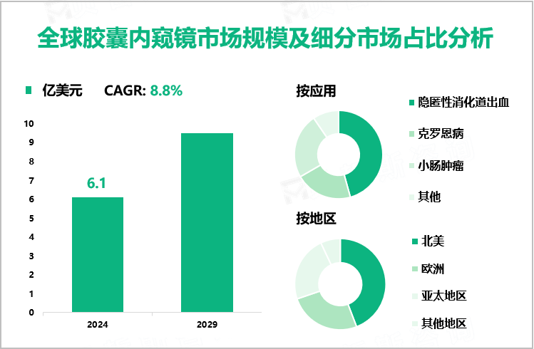 全球胶囊内窥镜市场规模及细分市场占比分析