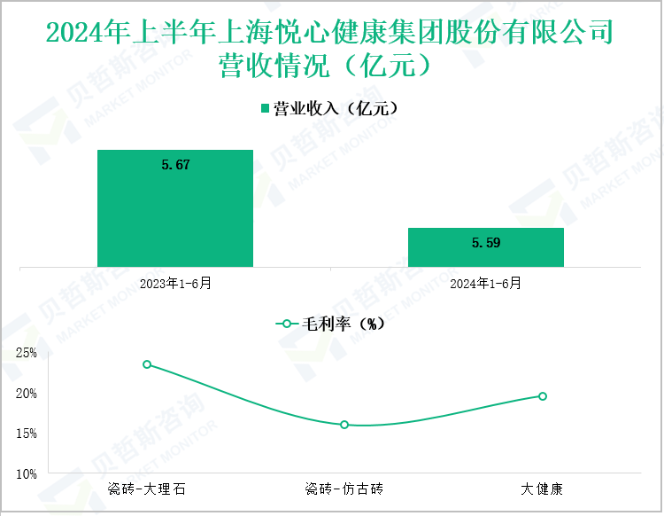2024年上半年上海悦心健康集团股份有限公司营收情况(亿元)