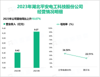 平安电工致力于云母绝缘材料产品的研发、生产、销售，其营收在2023年为9.27亿元

