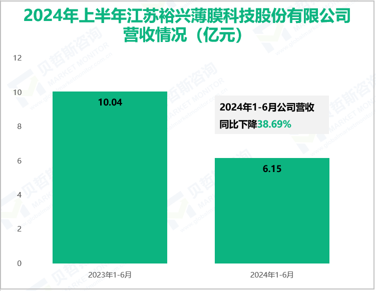 2024年上半年江苏裕兴薄膜科技股份有限公司营收情况(亿元)