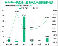 2024年一季度湖北省实现生产总值12433.48亿元，同比增长6.1%