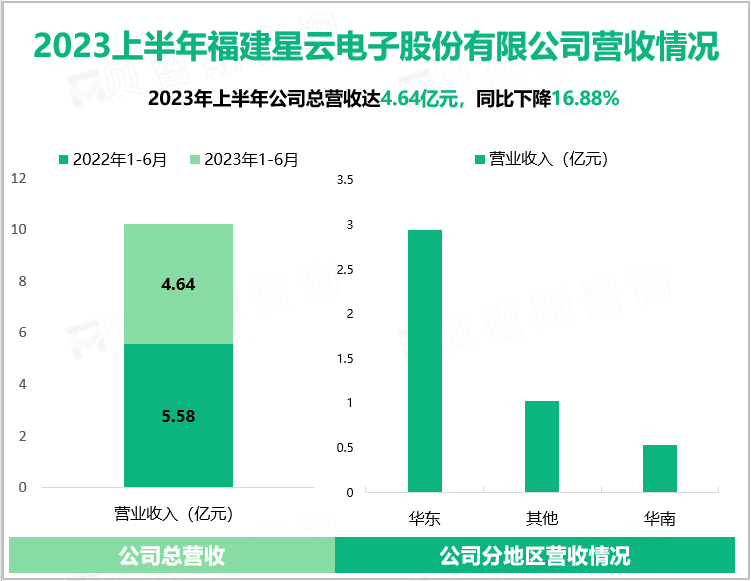 2023上半年福建星云电子股份有限公司营收情况