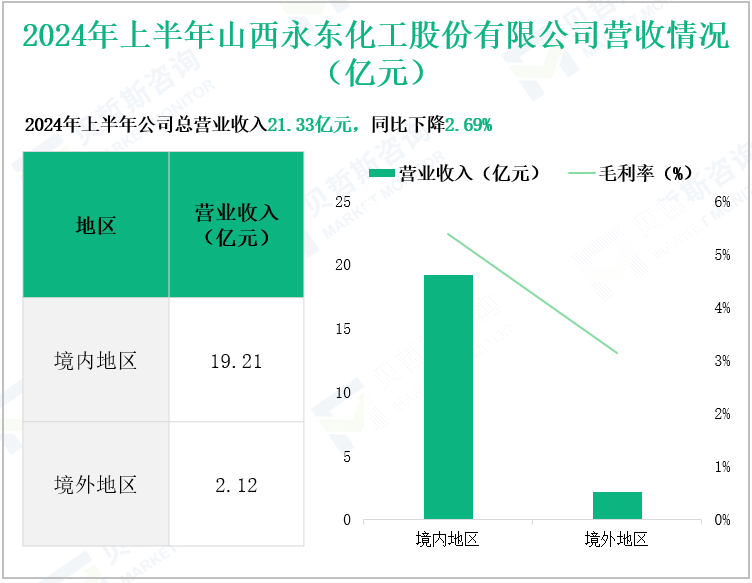 2024年上半年山西永东化工股份有限公司营收情况(亿元)