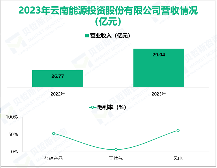 2023年云南能源投资股份有限公司营收情况(亿元)