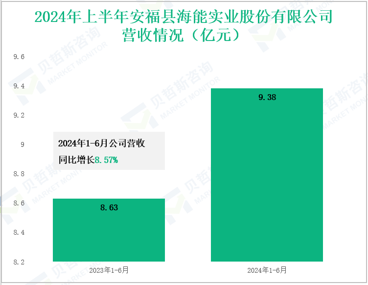 2024年上半年安福县海能实业股份有限公司营收情况(亿元)