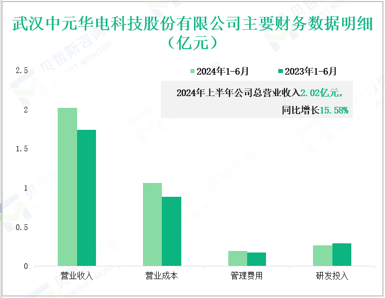 武汉中元华电科技股份有限公司主要财务数据明细(亿元)