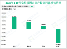 2025年1-10月宿松县规模以上工业增加值同比增长8.3%