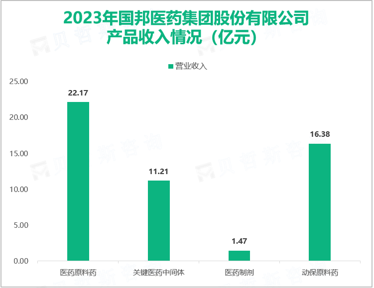 2023年国邦医药集团股份有限公司产品收入情况（亿元）