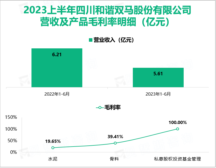 2023上半年四川和谐双马股份有限公司 营收及产品毛利率明细（亿元）