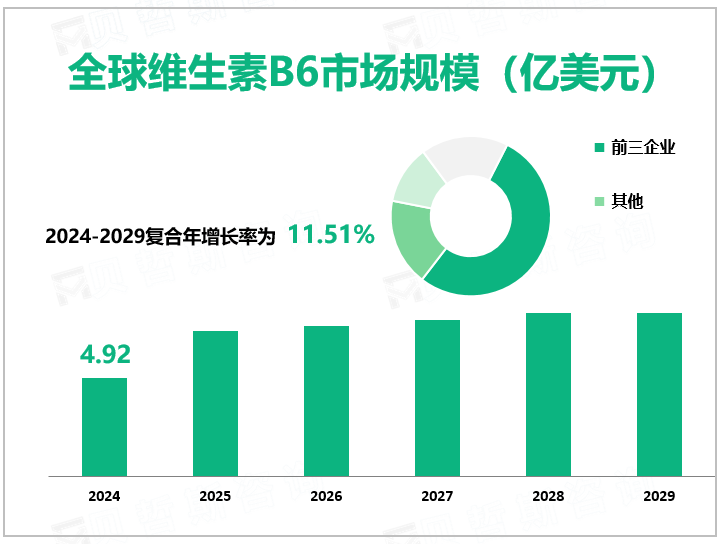 全球维生素B6市场规模（亿美元）