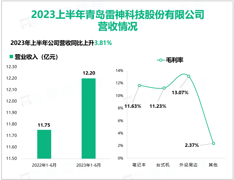 2023上半年青岛雷神科技股份有限公司 营收情况