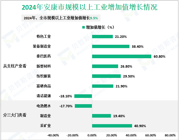 2024年安康市规模以上工业增加值增长情况