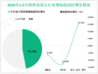 2026年1-5月梧州市规模以上工业增加值下降4.8%