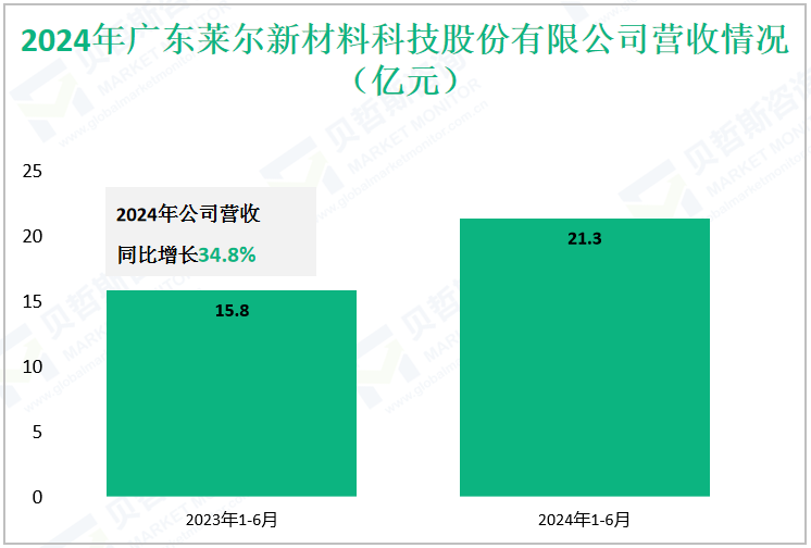 2024年广东莱尔新材料科技股份有限公司营收情况（亿元）