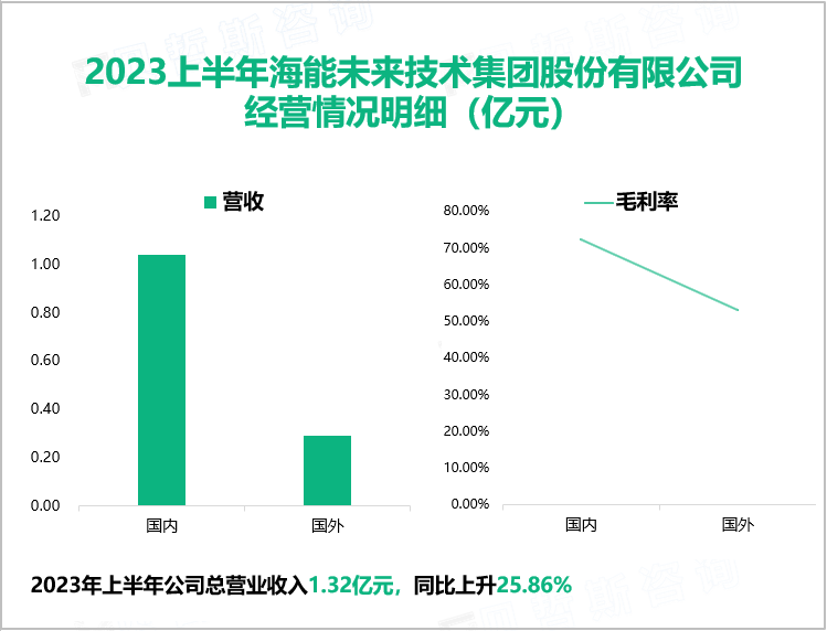 2023上半年海能未来技术集团股份有限公司 经营情况明细（亿元）