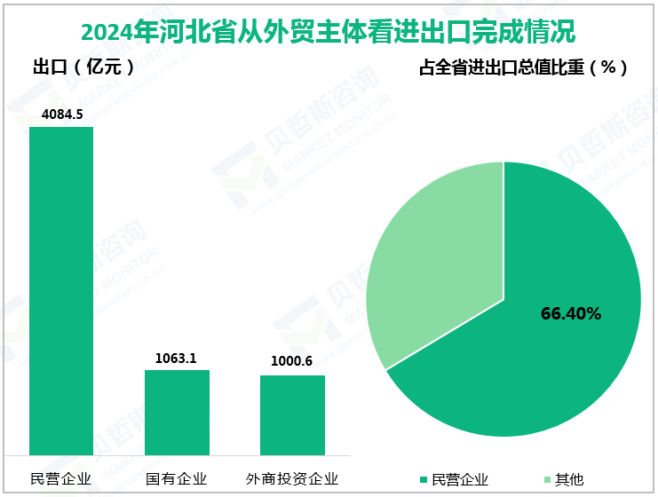 2024年河北省从外贸主体看进出口完成情况