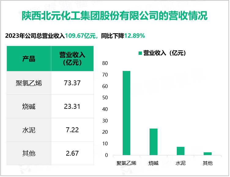 陕西北元化工集团股份有限公司的营收情况