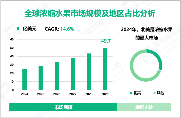 全球浓缩水果市场规模及地区占比分析
